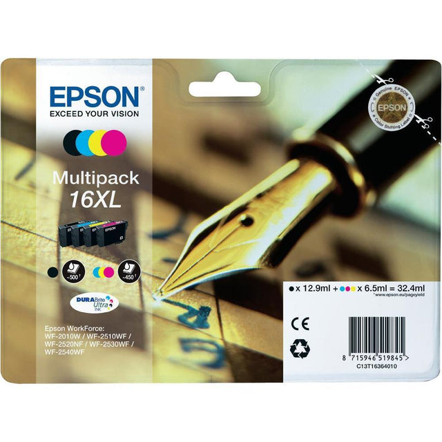 Original Epson T16XL (T1636) Blækpatroner Multipak