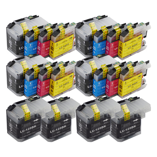 Premium Kompatibel Brother LC129XL - PAKKE TILBUD - (4 Sort & 4 Multipakker) - Pakken indeholder 20 blækpatroner