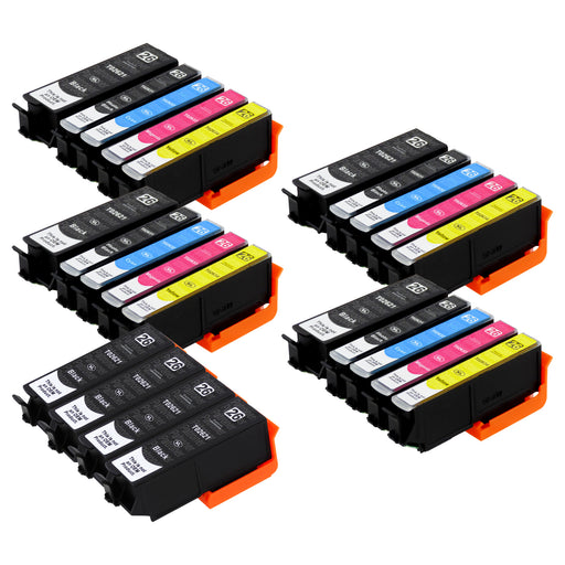 Premium Kompatibel Epson T26XL - PAKKE TILBUD (4 Sort, 4 Multipakker & 4 Foto Sort) - Pakken indeholder 24 blækpatroner